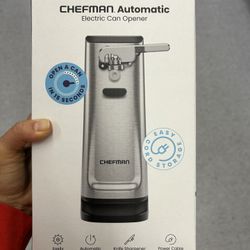 NWT Chefman Automatic Electric Can Opener - Silver