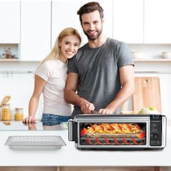 Replacement Air Fryer Basket for Ninja Foodi SP101 Air Fry Oven with tray，Air Fryer Basket for Ninja Foodi Air Fryer Accessories,Stainless Steel Tray 