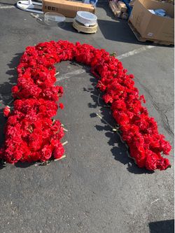 Red flower arch special sale