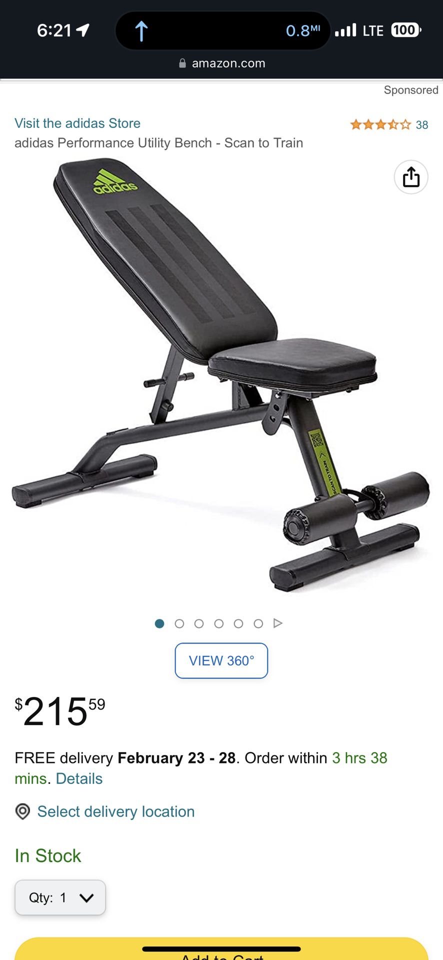 Adidas Performance Utility Bench for Hills, CA - OfferUp