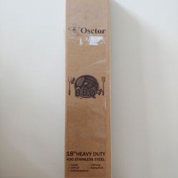 BBQ Grilling Accessories,Osctor Heavy Duty BBQ Grill Tools Set,18-inch Grill Utensils Set, Stainless Steel Spatula, Fork, Tong, Basting Brush, Cleanin