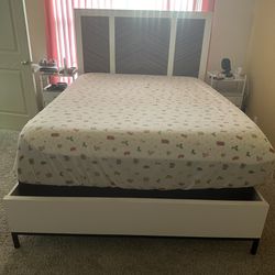 Queen Bedroom Set—headboard, Frame, & Box Spring. And Chest Of Draw