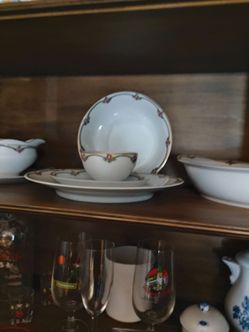Vintage Porcelain Cup, Saucer, and Plate Set