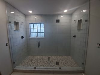 Shower door glass