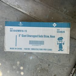 Safety So E 8” Neon Giant Straws