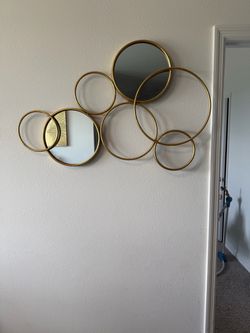 2 Gold Metal Wall Pieces