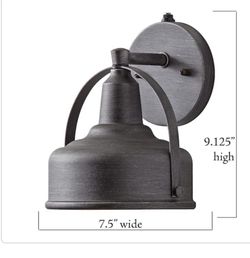 Photo Cell Outdoor LED Pewter Wall Light Lantern Brand NEW in Box (set of 2)