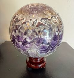 Dream Amethyst Sphere – 6.25” Chevron vs Amethyst Crystal Ball