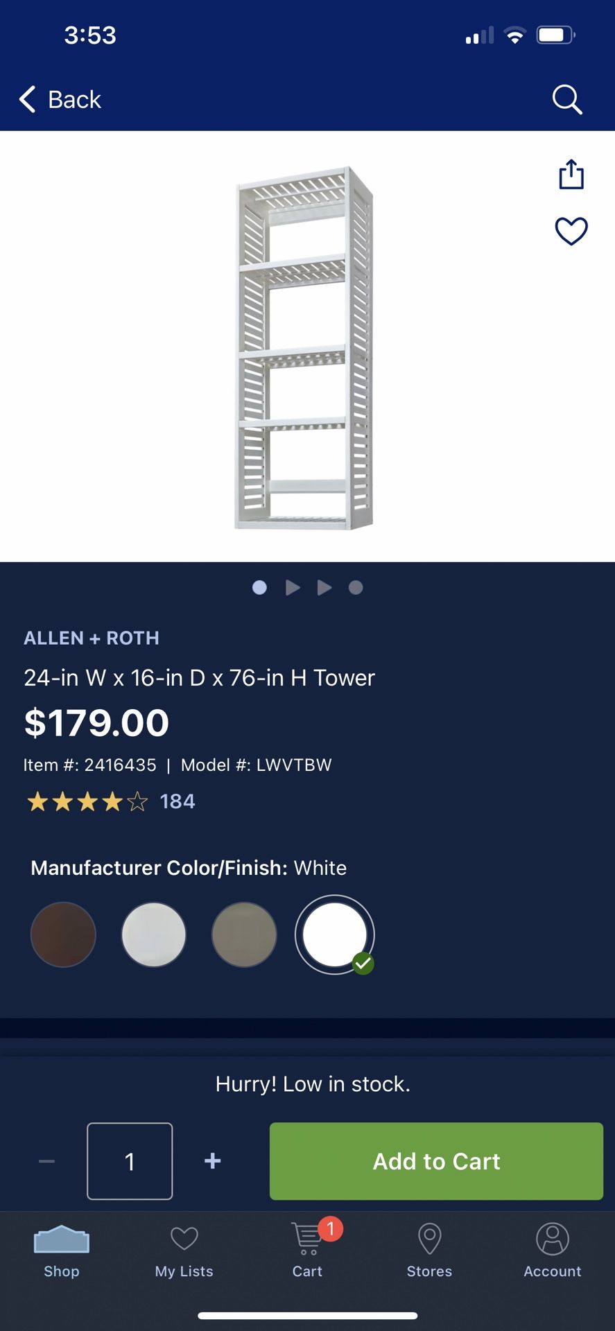 perfect to make room for pants , shorts , whatever in your closet 24w x 16 d x 76 h