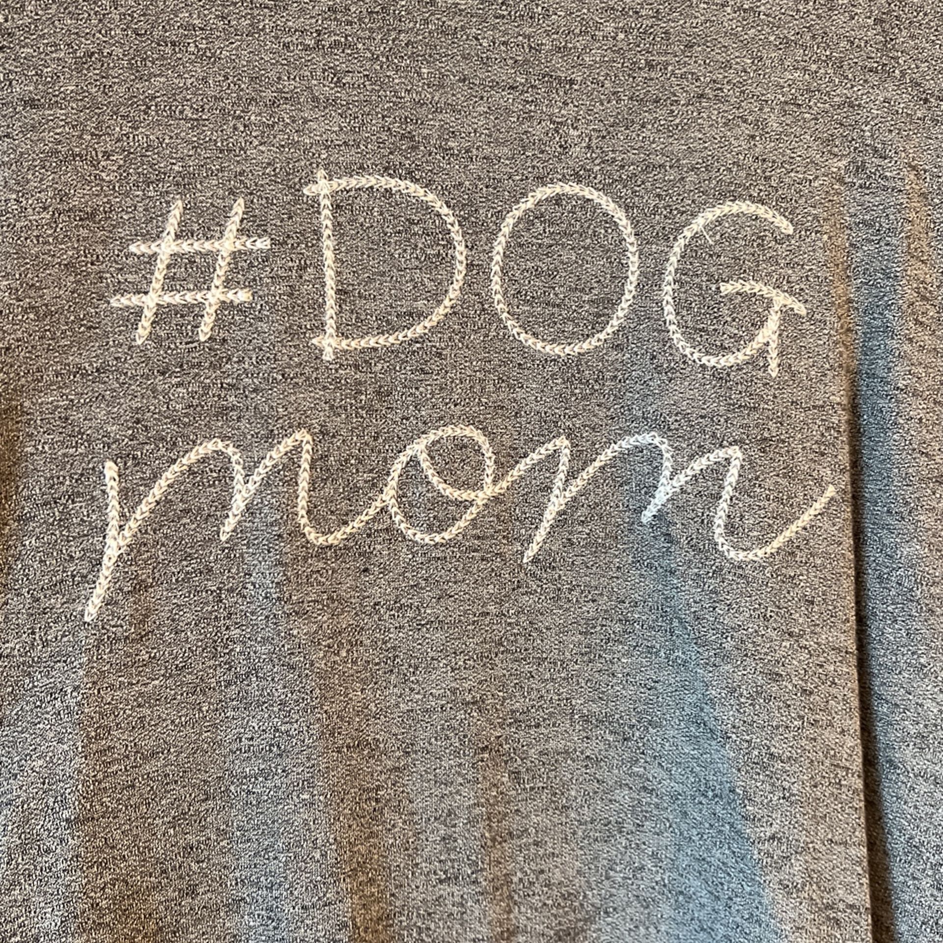 Dog Mom Distressed Grey Sweater