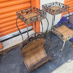 Wicker Table/Plant Stand 