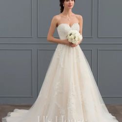 Wedding Dress-size 16, Taken In 