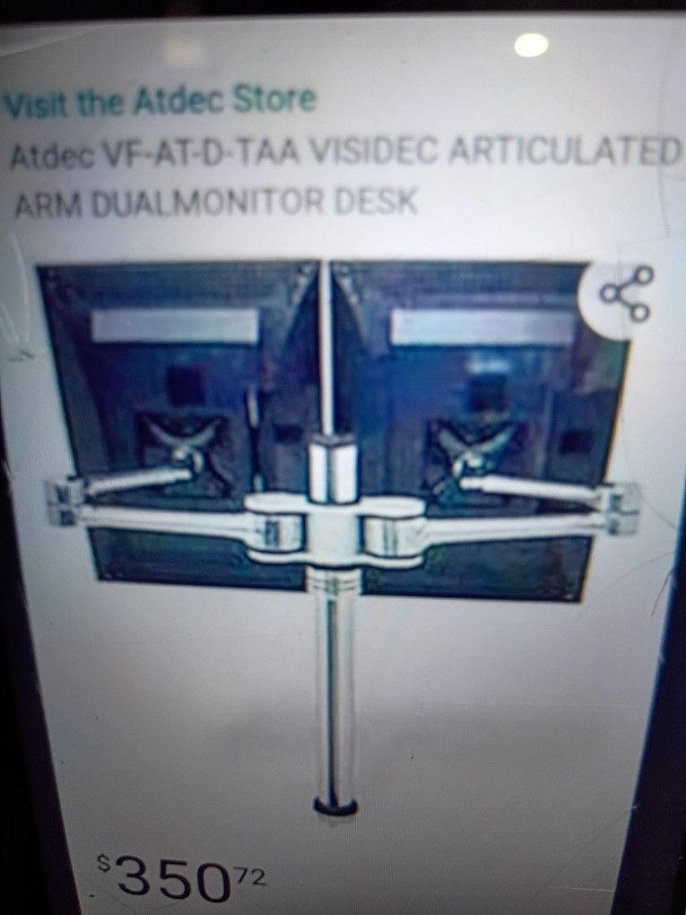 Arm Dual Monitor Desk