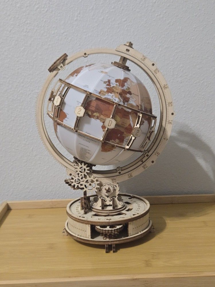 ROBOTIME 3D Wooden Puzzle for Adults- Luminous Globe ST003