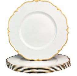 83pc Gold & White Chargers