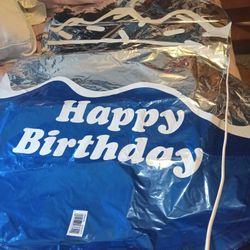 New Birthday Cake Milar Balloons 