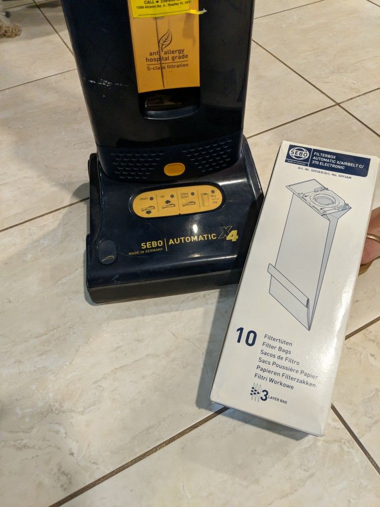 SEBO X4 Vacuum. Anti Allergy. Hospital Grade. Made In Germany for Sale
