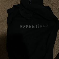 essentials black hoodie 