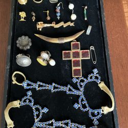 Unique, Jewelry Items, Lot Of 28 Pieces, Rings Pins, Etc.