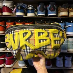 Burberry Graffiti Check Belt Bag