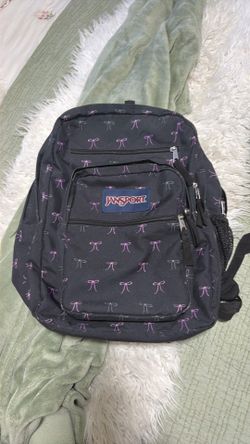 Black jansport backpack with bows, jansport laptop backpack