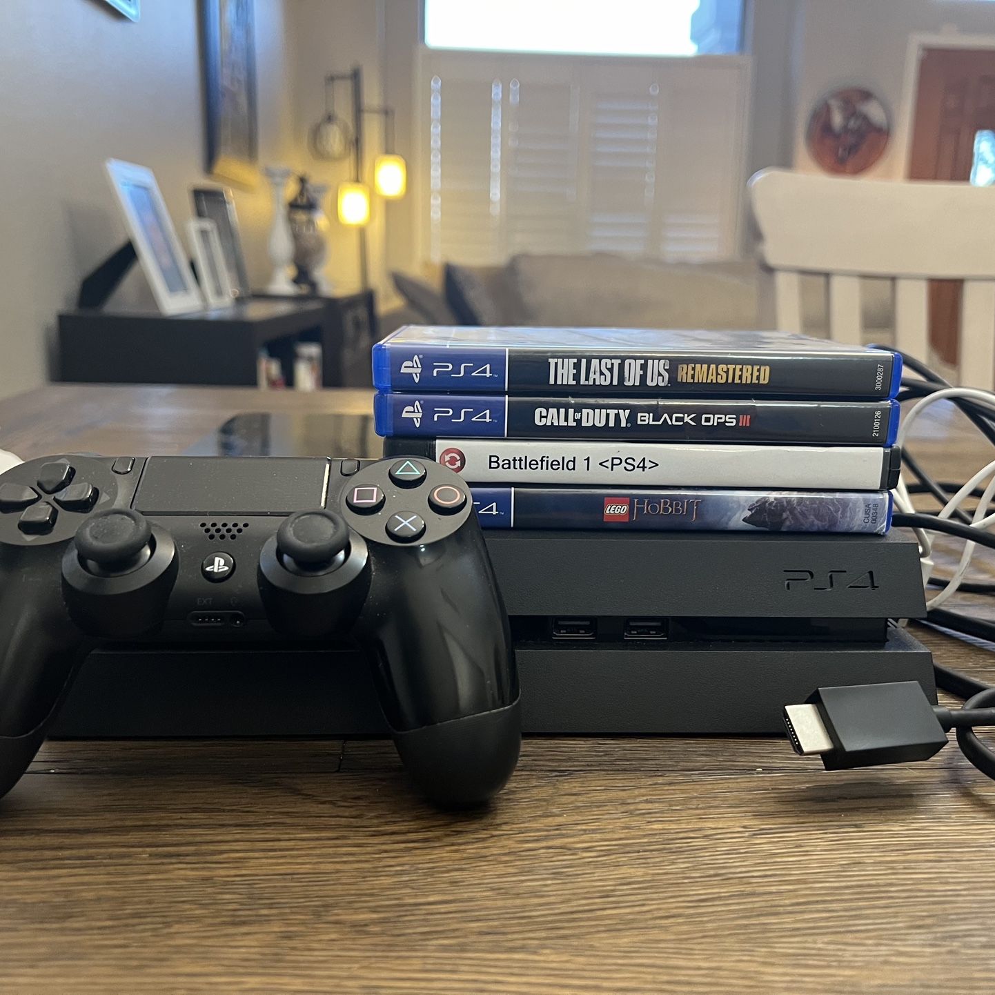 PS4 With Controller And Games