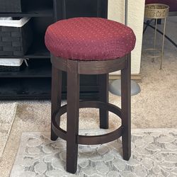 Burgundy swivel stool