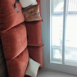 112" Orange Couch 