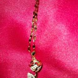 Rhinestone Rose Necklace 