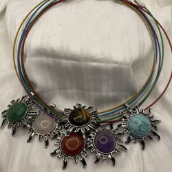 Stainless Steel Genuine Stones Necklaces $10 Each