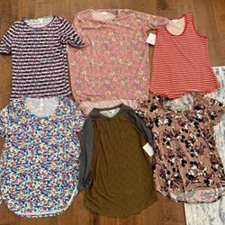 Lularoe 6 shirts size small top lot bundle Gigi Randy irma classic T   4 are new with tags and 2 are in good condition   Disney Minnie and Mickey Mous
