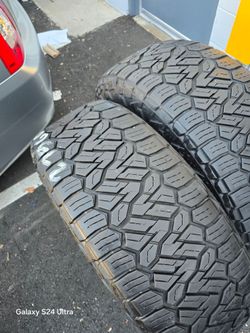 Only 2 used tires Lt 275 60r20 Nitto Recon Grappler $120.00
FIRM PRICE, FIRM PRICE 
PLEASE DON'T ASK FOR DICOUNT
POR FAVOR NO PREGUNTE POR DESCUENTO