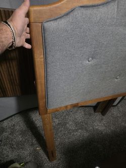 Gray queen headboard