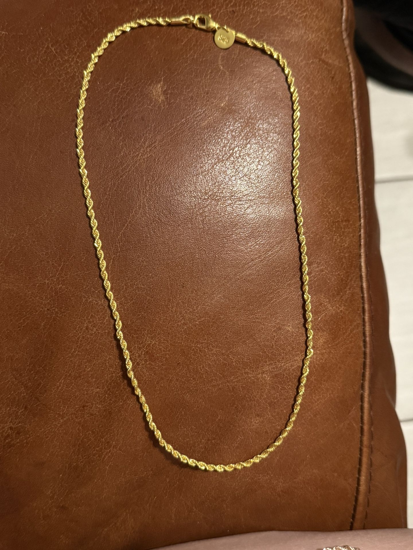 18” Gold Plated Rope Necklace