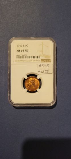 1947-S Lincoln Wheat Cent NGC MS 66 RD Certified Red Gem