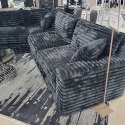 Jumbo Fur Sectional Sofa 