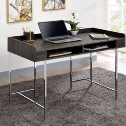 Brown Desk W/ USB Plug Brand New In Box 