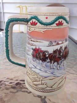 1996 Budweiser Holiday Stein