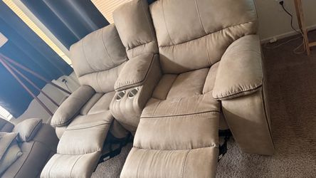 Reclining couch and Loveseat with Center Console