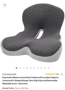 New Ergonomic Memory Foam Seat Cushion with Lumbar Support