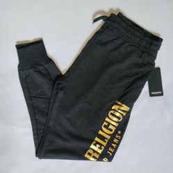 True Religion Jogger Sweat Pants Charcoal/Dark Grey Size Large 34" Waist Soft...
