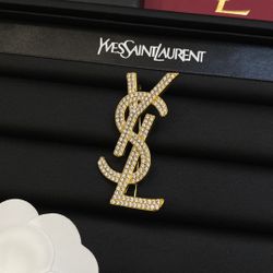 Saint Laurent Diamond Womens Brooch