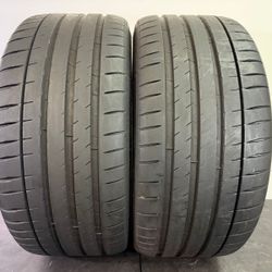 V590  255 35 20 97Y  Michelin  Pilot Sport 4S  2 Used Tires 80% Life 