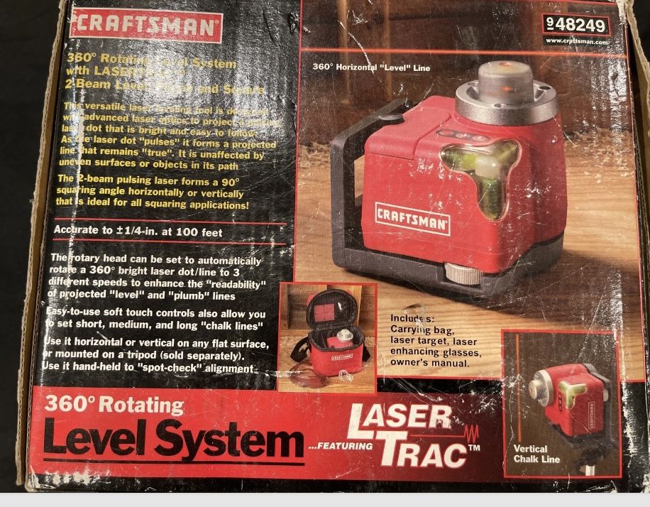 Craftsman 360 degree Lasertrac rotating level system - 48249