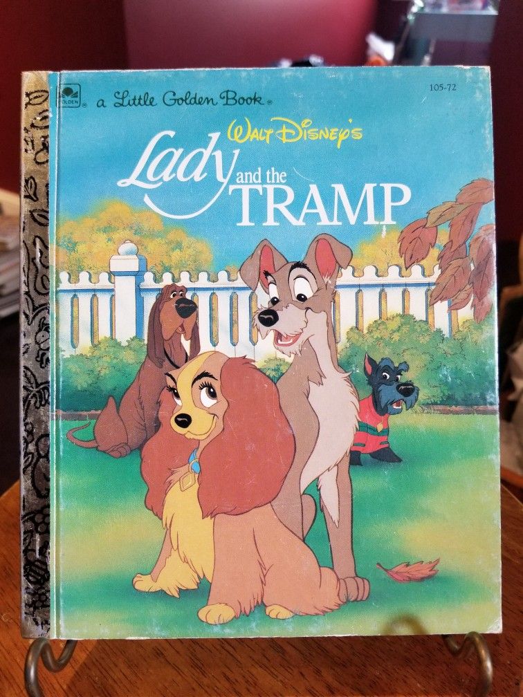Little Golden Book #105-72 Walt Disney's Lady and the Tramp, 1991