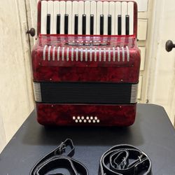 Hohner honnica accordion 15 Key / 10 Bass (red Peral Finish)