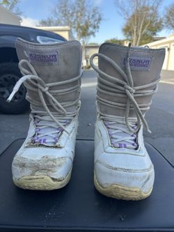 K2 Women’s Snowboard Boots - Size 8 - White/Purple - Beginner Friendly