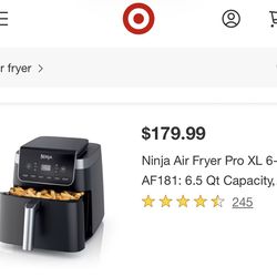 **Move Out Sale** Ninja Air Fryer Pro XL 6-in-1 with 6.5-qt. Capacity, Nonstick Basket