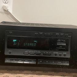 Onkyo TX-DS575X AV Receiver Tested Working Good But Has A Dent That Needs Repair