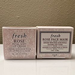 Fresh Rose Lip Cream & Face Mask Travel Bundle